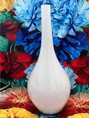 IKEA White Glass Bud Vase